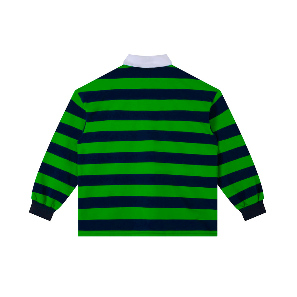 SIGNATURE STRIPE POLO (GREEN WITH NAVY)