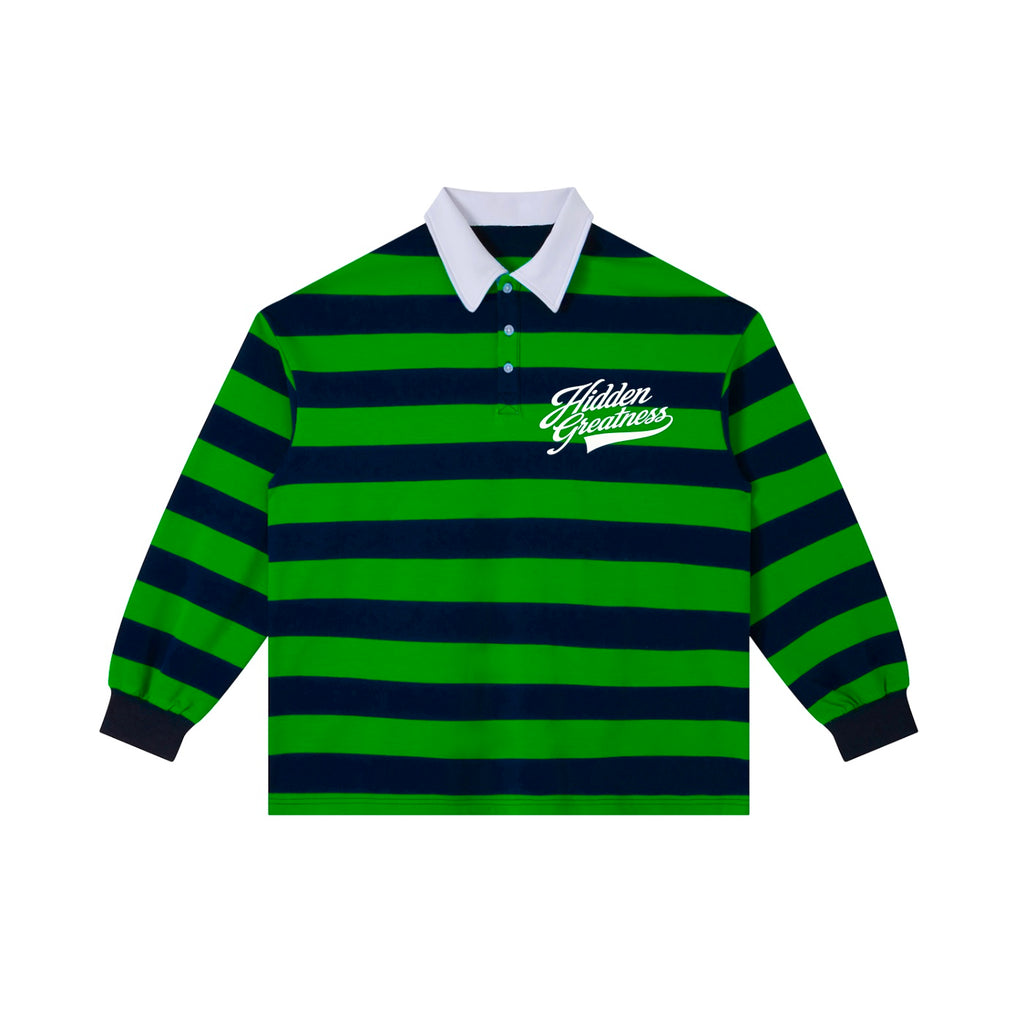 SIGNATURE STRIPE POLO (GREEN WITH NAVY)