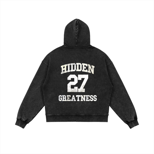 27 CLUB ZIP UP ACID WASH HOODIE(WHITE)