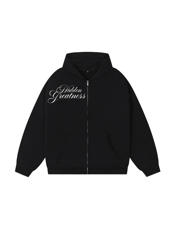 CLASSIC ZIP-UP HODDIE(BLACK)